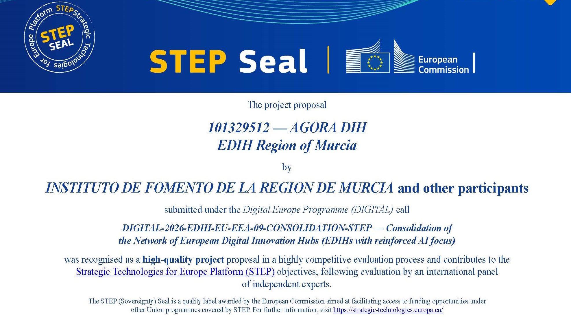 La Comisión Europea otorga al 'hub' digital impulsado por el Info el Sello europeo de Excelencia por el respaldo a las empresas
