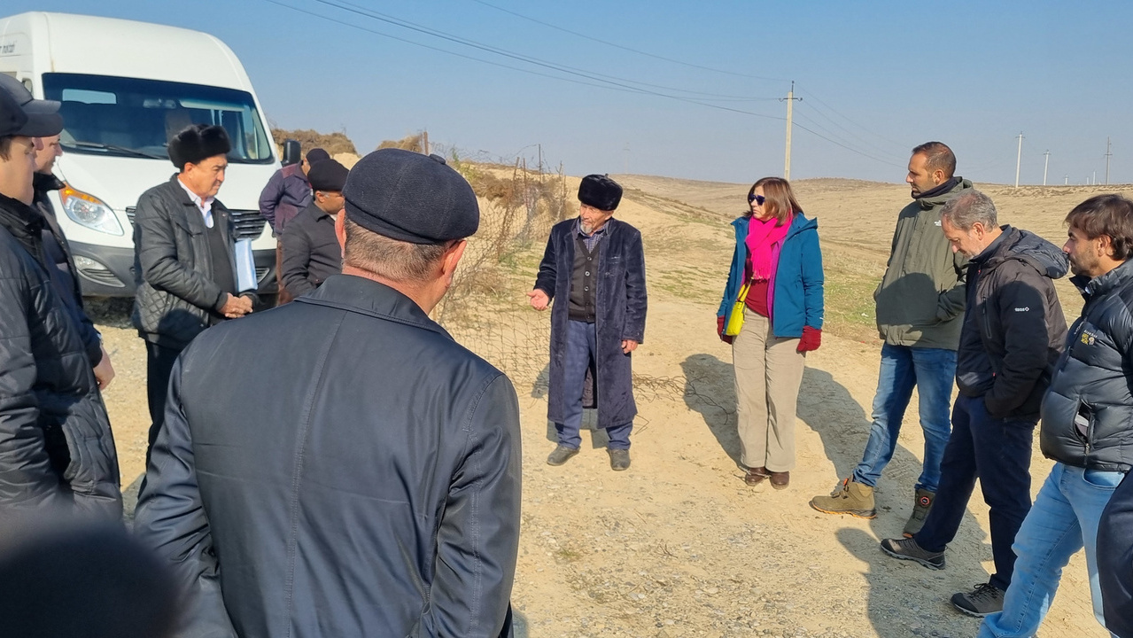 Delegación murciana durante una de las visitas a Uzbekistán.